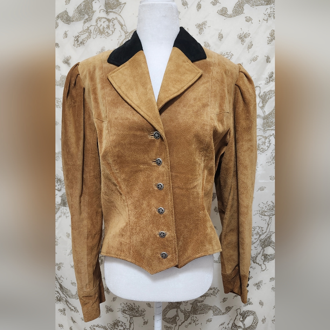 Vintage Western Tan Suede Top/Jacket With Sweet Details!